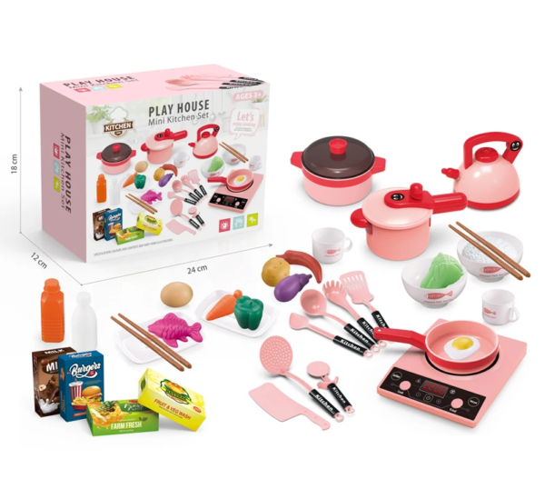 Set de Cocina Educativa para Niñas - Juego de Cocina Doméstica de Simulación con 36 Piezas - Edición 2023