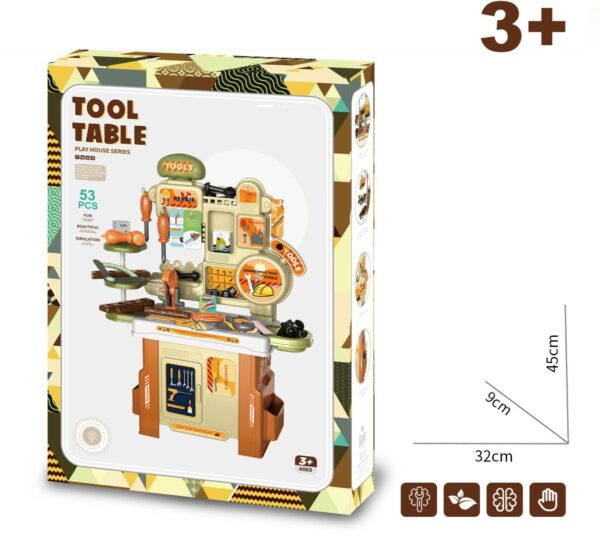 Play house tool table carton